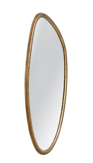 Basset Mirror Margot Wall Mirror – Elegant Gold-bronze Frame, Organic Silhouette, Sculptural Style For Any Space Gold Cast Aluminium,Mirror Glass M5299