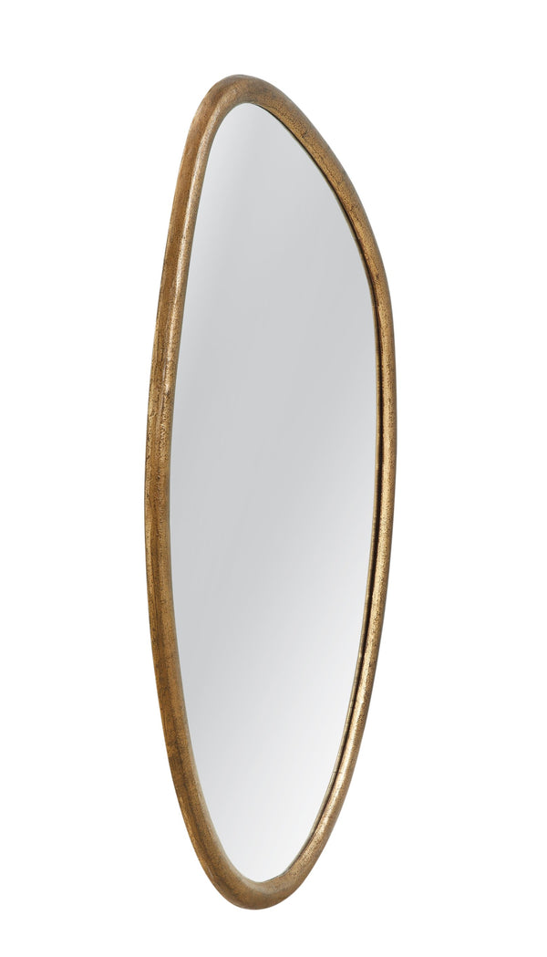 Basset Mirror Margot Wall Mirror – Elegant Gold-bronze Frame, Organic Silhouette, Sculptural Style For Any Space Gold Cast Aluminium,Mirror Glass M5299