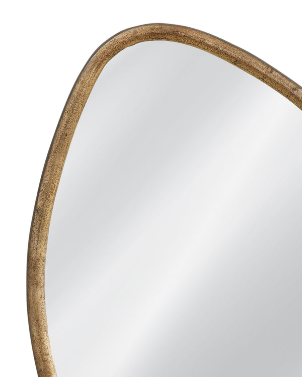 Basset Mirror Margot Wall Mirror – Elegant Gold-bronze Frame, Organic Silhouette, Sculptural Style For Any Space Gold Cast Aluminium,Mirror Glass M5299
