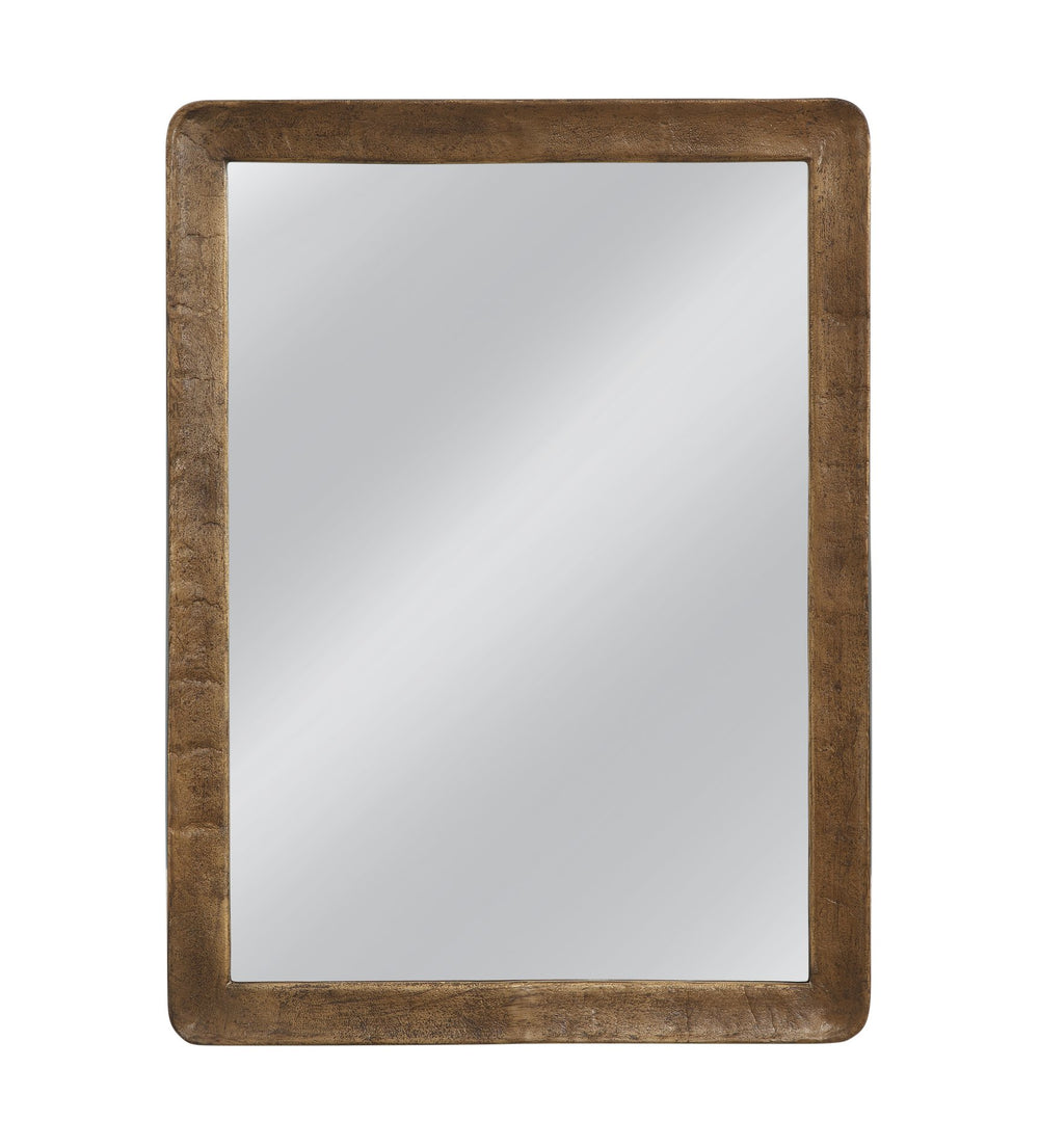 Basset Mirror Hallie Wall Mirror - Modern Bronze Framed Rectangle, Elegant Accent For Contemporary Interiors Brown Cast Aluminium,Mirror Glass M5300