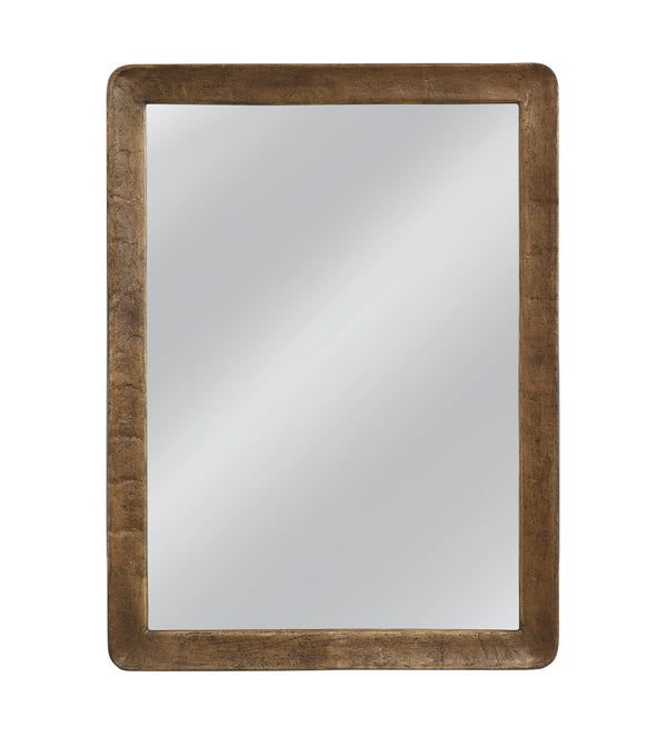 Basset Mirror Hallie Wall Mirror - Modern Bronze Framed Rectangle, Elegant Accent For Contemporary Interiors Brown Cast Aluminium,Mirror Glass M5300