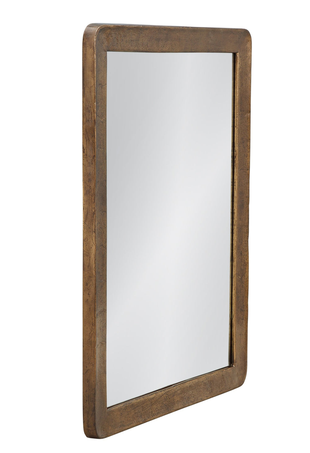 Basset Mirror Hallie Wall Mirror - Modern Bronze Framed Rectangle, Elegant Accent For Contemporary Interiors Brown Cast Aluminium,Mirror Glass M5300
