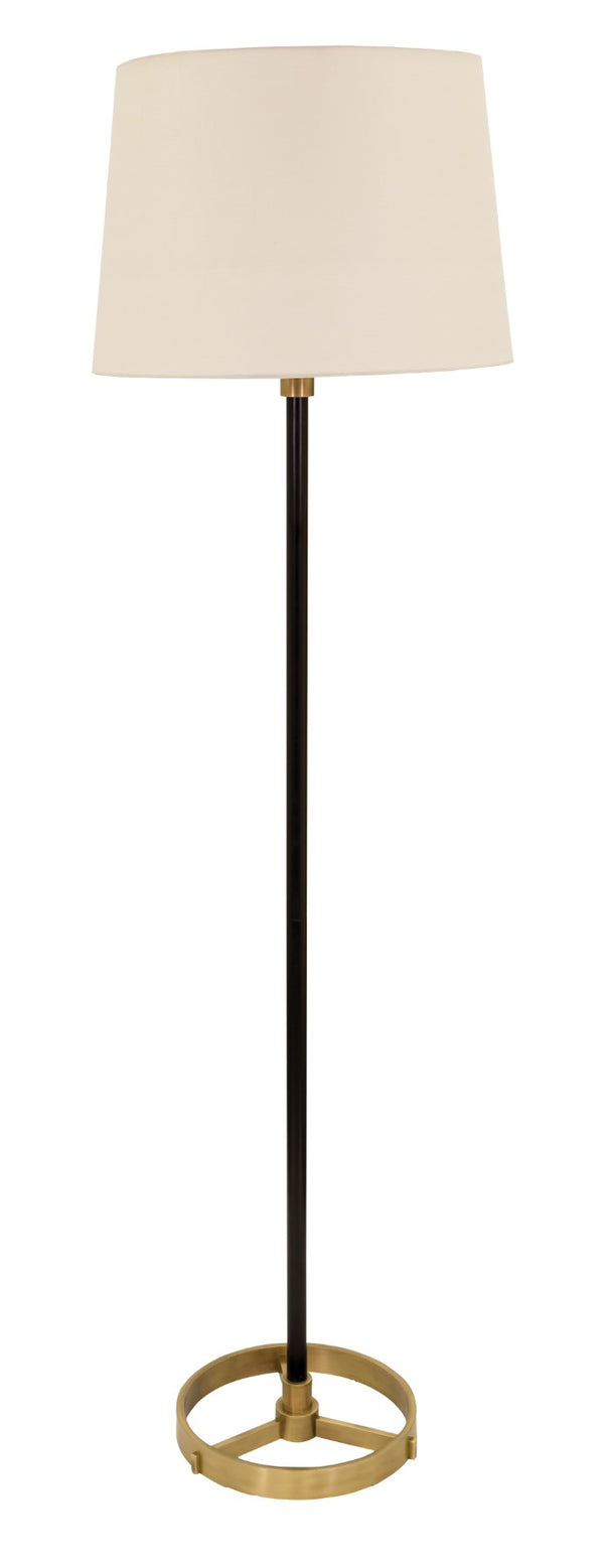 House Of Troy 62" Morgan Floor Lamps In Elegant Black Finish With Antique Brass Accents For Modern Decor Style Black,Antique Brass Metal M600-blkab