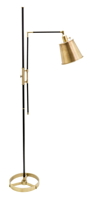 House Of Troy 65" Morgan Adjustable Floor Lamp In Sleek Black & Elegant Antique Brass – Perfect For Any Room Black,Antique Brass Metal M601-blkab