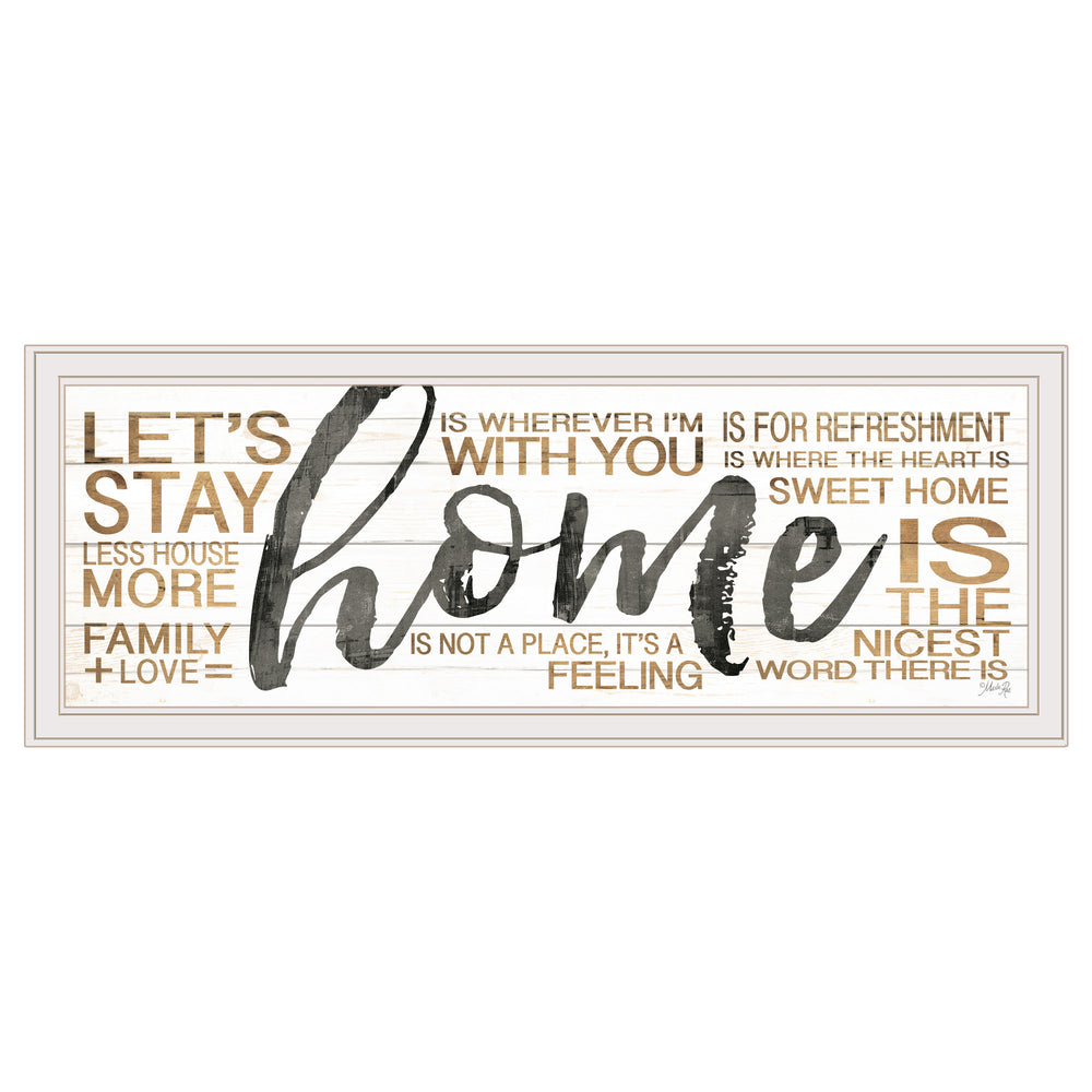 English Elm "home" by Marla Rae Framed Typography Art White Frame Gallery Wall Decor Print B06786210