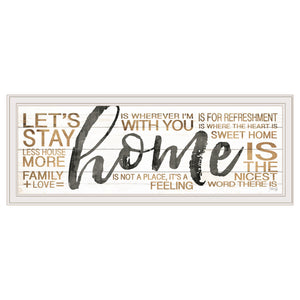 English Elm "home" by Marla Rae Framed Typography Art White Frame Gallery Wall Decor Print B06786210