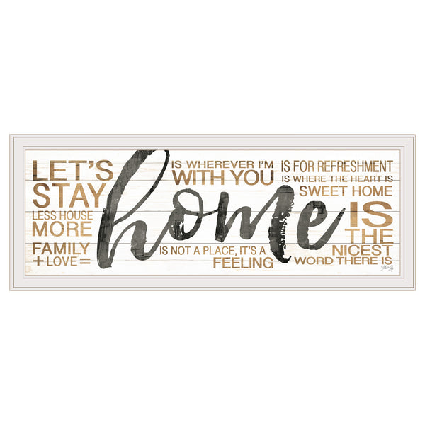 English Elm "home" by Marla Rae Framed Typography Art White Frame Gallery Wall Decor Print B06786210