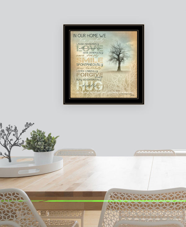 English Elm "in Our Home" Marla Rae Framed Canvas Print Matte Black Wood Modern Wall Art B06789170