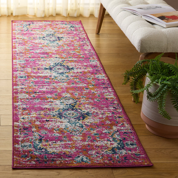 Safavieh Madison Transitional Area Rug – Stunning Grey And Fuchsia Design, Perfect For Modern Elegance Fuchsia ,Gold Polypropylene Pile Mad154r-68