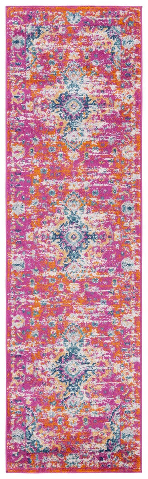 Safavieh Madison 154 MAD154 Flat Weave Transitional Rug Fuchsia / Gold MAD154R-9SQ