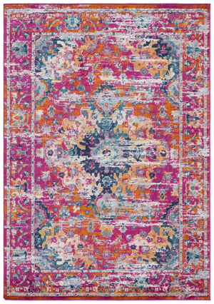 Safavieh Madison Transitional Area Rug – Stunning Grey And Fuchsia Design, Perfect For Modern Elegance Fuchsia ,Gold Polypropylene Pile Mad154r-68