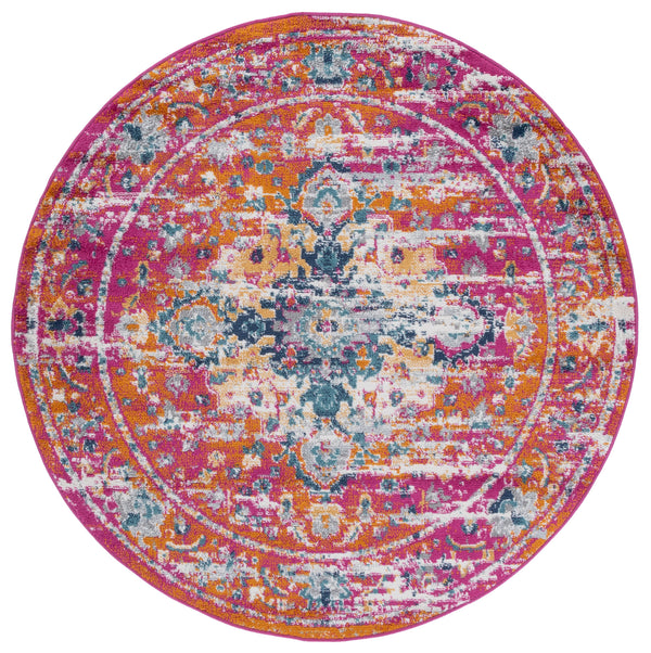 Safavieh Madison Transitional Area Rug – Stunning Grey And Fuchsia Design, Perfect For Modern Elegance Fuchsia ,Gold Polypropylene Pile Mad154r-68