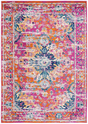 Safavieh Madison 154 MAD154 Flat Weave Transitional Rug Fuchsia / Gold MAD154R-9SQ