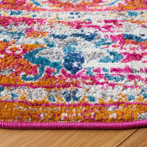 Safavieh Madison 154 MAD154 Flat Weave Transitional Rug Fuchsia / Gold MAD154R-9SQ