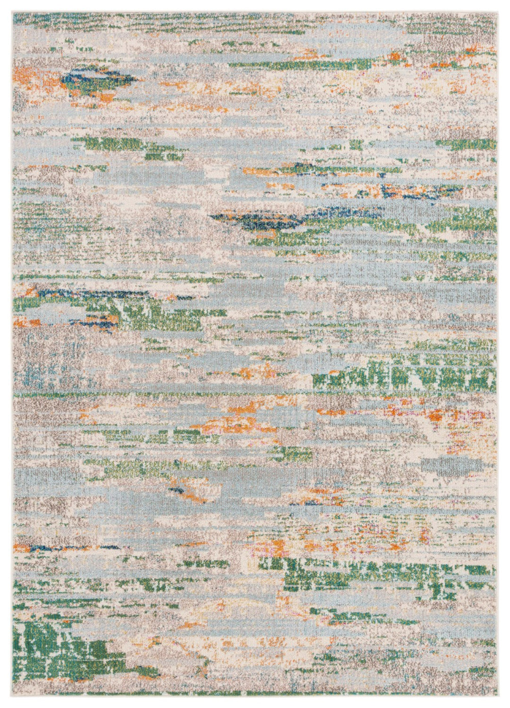Safavieh Madison 419 Power Loomed 57% Polypropylene, 30% Cotton, 13% Polyester Modern Rug Green / Blue MAD419Y-5