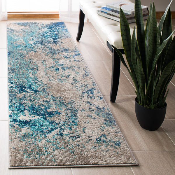 Safavieh Madison Area Rug - Timeless Elegance With Durable Construction For Sophisticated Interior Spaces Blue ,Beige 57% Polypropylene,30% Cotton,13% Polyester Mad440m-68