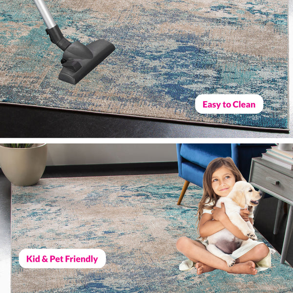 Safavieh Madison Area Rug - Timeless Elegance With Durable Construction For Sophisticated Interior Spaces Blue ,Beige 57% Polypropylene,30% Cotton,13% Polyester Mad440m-68