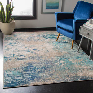 Safavieh Madison Area Rug - Timeless Elegance With Durable Construction For Sophisticated Interior Spaces Blue ,Beige 57% Polypropylene,30% Cotton,13% Polyester Mad440m-68