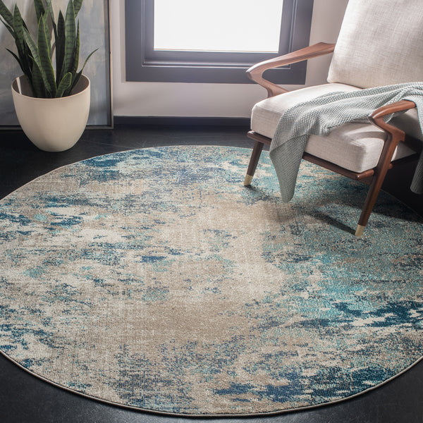 Safavieh Madison Area Rug - Timeless Elegance With Durable Construction For Sophisticated Interior Spaces Blue ,Beige 57% Polypropylene,30% Cotton,13% Polyester Mad440m-68