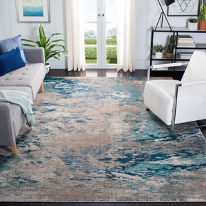 Safavieh Madison Area Rug - Timeless Elegance With Durable Construction For Sophisticated Interior Spaces Blue ,Beige 57% Polypropylene,30% Cotton,13% Polyester Mad440m-68