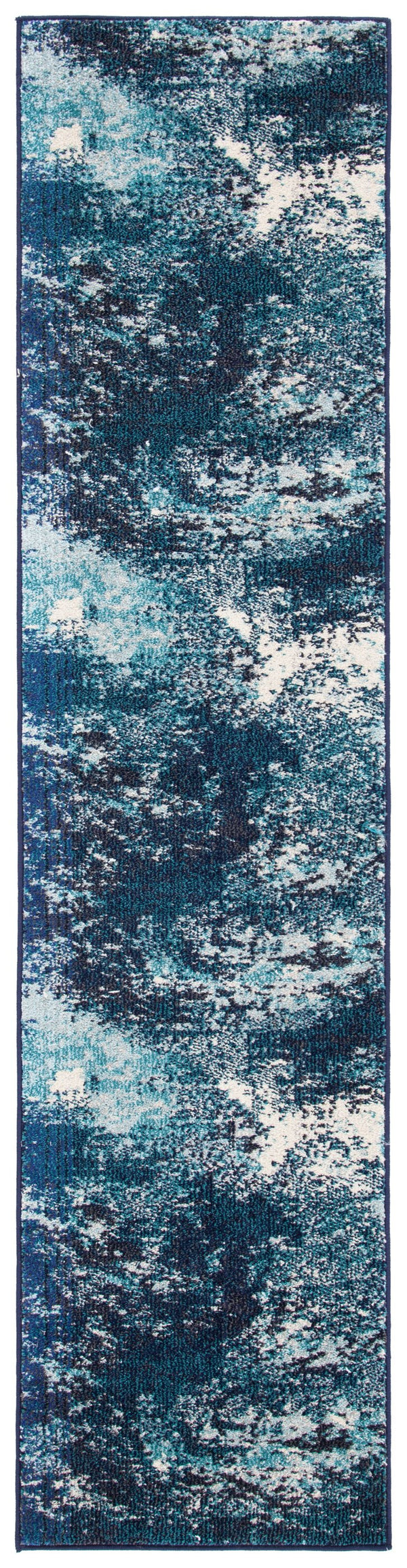 Safavieh Madison Oversized Sage And Ivory Abstract Area Rug With Navy Accents, Low-Profile, Durable Turkish Loomcraft 12'-0" x 15'-0" MAD440N-1215