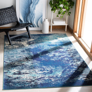Safavieh Madison Sage Ivory Abstract Area Rug — Low-Profile, Power-Loomed Turkey Construction, Stain-Resistant Elegance 6'-0" x 8'-0" MAD440N-68