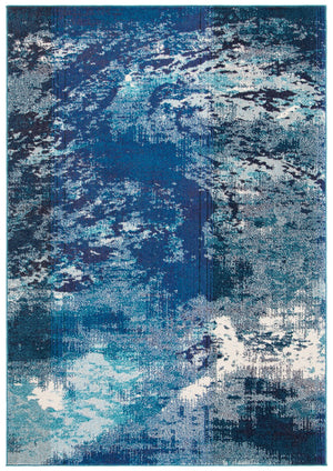 Safavieh Madison Oversized Sage And Ivory Abstract Area Rug With Navy Accents, Low-Profile, Durable Turkish Loomcraft 12'-0" x 15'-0" MAD440N-1215
