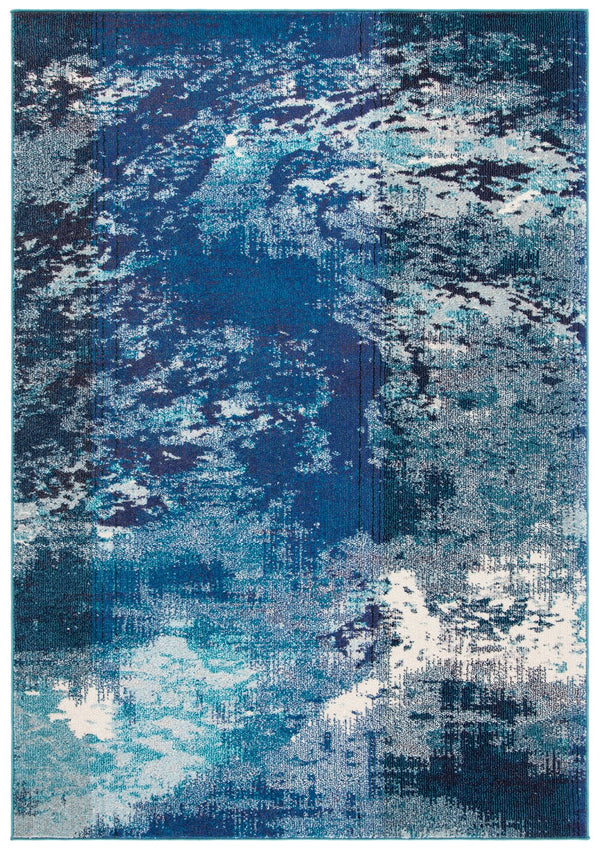 Safavieh Madison Sage Ivory Abstract Area Rug — Low-Profile, Power-Loomed Turkey Construction, Stain-Resistant Elegance 6'-0" x 8'-0" MAD440N-68