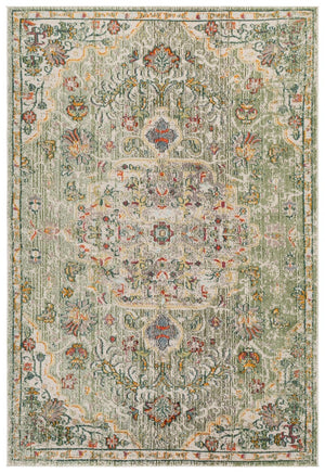 Safavieh Madison Power-Loomed Polypropylene Area Rug Neutral Ivory Tones for Living Rooms Sage / Ivory 5'-3" x 7'-6" MAD447X-5