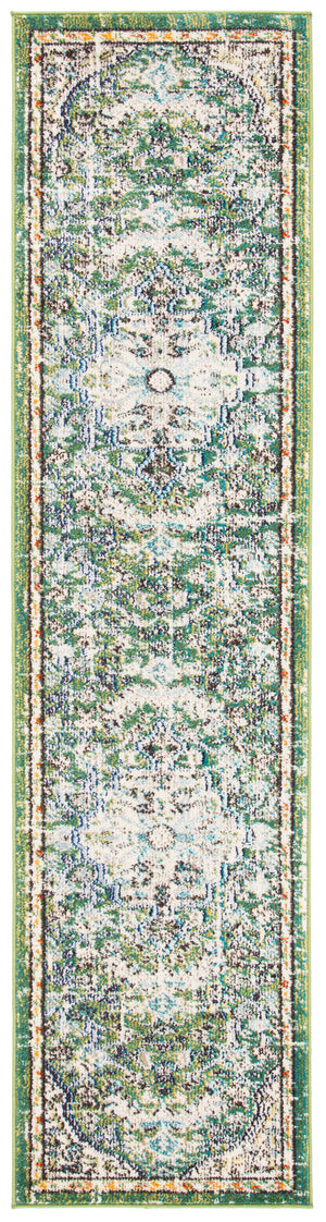 Safavieh Madison Stunning Rectangular Area Rug – Elegant Green & Turquoise Design For Timeless Home Décor Green ,Turquoise 57% Polypropylene,30% Cotton,13% Polyester Mad447y-68