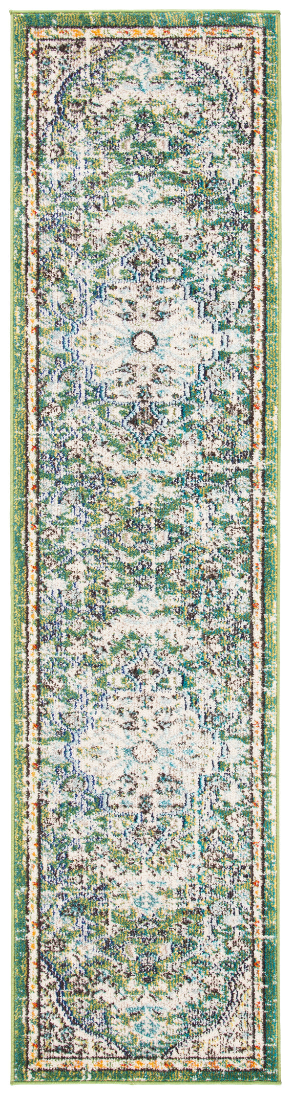 Safavieh Madison Stunning Rectangular Area Rug – Elegant Green & Turquoise Design For Timeless Home Décor Green ,Turquoise 57% Polypropylene,30% Cotton,13% Polyester Mad447y-68