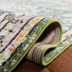 Safavieh Madison 447 Power Loomed 57% Polypropylene, 30% Cotton, 13% Polyester Transitional Rug Green / Turquoise MAD447Y-222