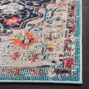 Safavieh Madison Power-Loomed Polypropylene Area Rug Neutral Ivory Tones for Living Rooms Black Teal 2'-0" x 3'-0" MAD447Z-2