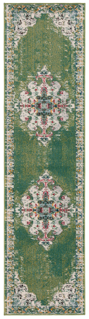 Safavieh Madison 452 Power Loomed Transitional Rug Green / Aqua 2'-2" x 8'