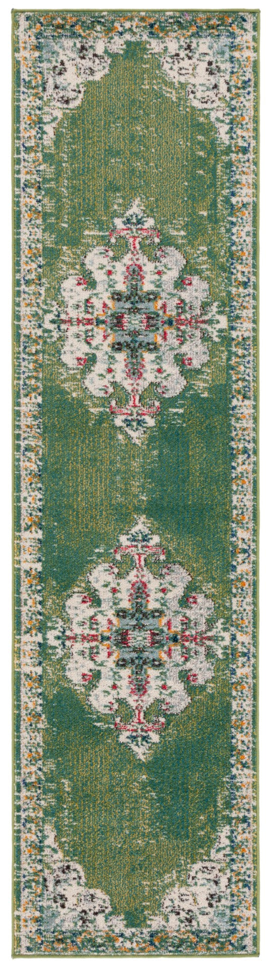 Safavieh Madison 452 Power Loomed Transitional Rug Green / Aqua 2'-2" x 8'