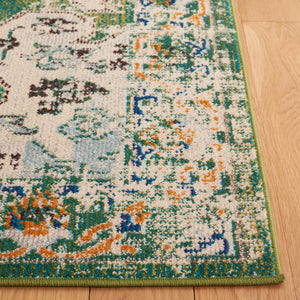 Safavieh Madison 452 Power Loomed 57% Polypropylene, 30% Cotton, 13% Polyester Transitional Rug Green / Aqua MAD452Y-5
