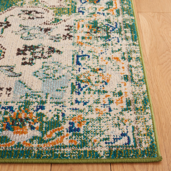 Safavieh Madison 452 Power Loomed Transitional Rug Green / Aqua 9' x 12'