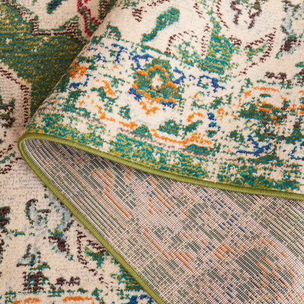 Safavieh Madison 452 Power Loomed 57% Polypropylene, 30% Cotton, 13% Polyester Transitional Rug Green / Aqua MAD452Y-5