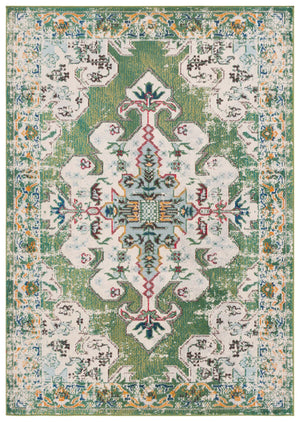Safavieh Madison 452 Power Loomed 57% Polypropylene, 30% Cotton, 13% Polyester Transitional Rug Green / Aqua MAD452Y-5