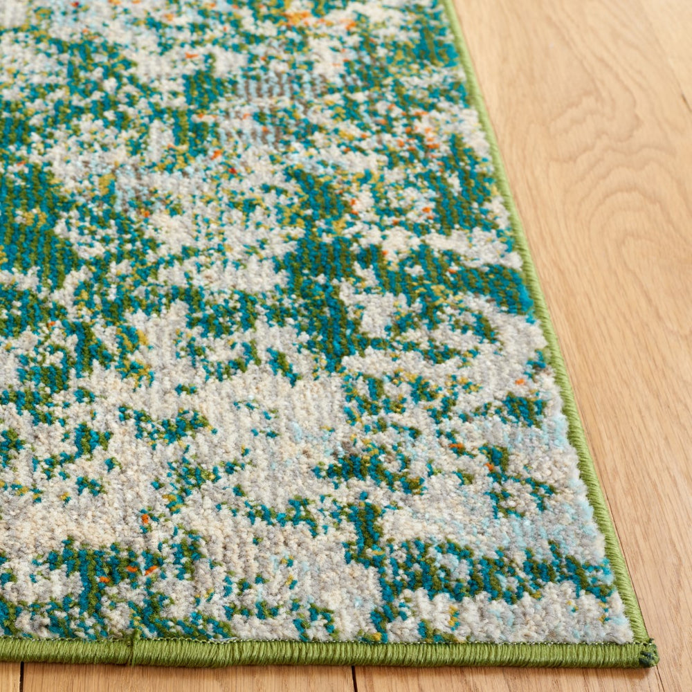 Safavieh Madison 453 Power Loomed 57% Polypropylene, 30% Cotton, 13% Polyester Modern Rug Green / Blue MAD453Y-5