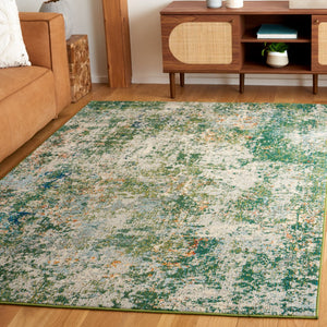 Safavieh Madison 453 Power Loomed 57% Polypropylene, 30% Cotton, 13% Polyester Modern Rug Green / Blue MAD453Y-5