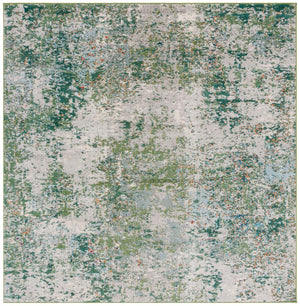 Safavieh Madison 453 Power Loomed Modern Rug Green / Blue 6'-7" x 6'-7" Square