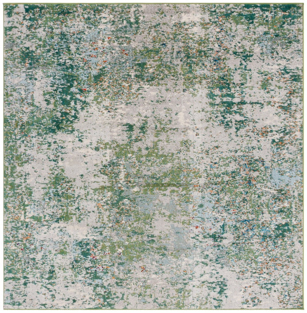Safavieh Madison 453 Power Loomed Modern Rug Green / Blue 6'-7" x 6'-7" Square