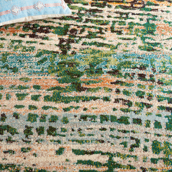 Safavieh Madison 454 Power Loomed Modern Rug Green / Rust 9' x 12'