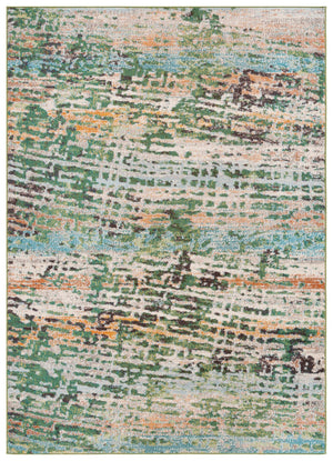 Safavieh Madison 454 Power Loomed 57% Polypropylene, 30% Cotton, 13% Polyester Modern Rug Green / Rust MAD454Y-5