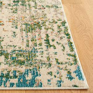 Safavieh Madison 457 Power Loomed 57% Polypropylene, 30% Cotton, 13% Polyester Modern Rug Green / Grey MAD457Y-5