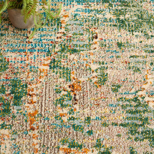 Safavieh Madison 457 Power Loomed 57% Polypropylene, 30% Cotton, 13% Polyester Modern Rug Green / Grey MAD457Y-5