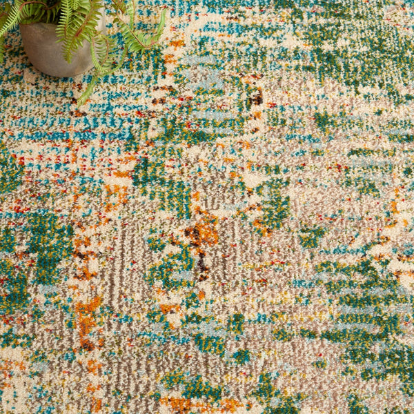 Safavieh Madison 457 Power Loomed 57% Polypropylene, 30% Cotton, 13% Polyester Modern Rug Green / Grey MAD457Y-5