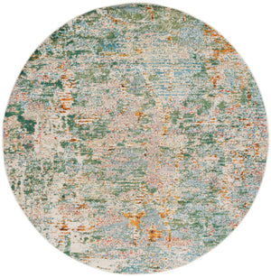 Safavieh Madison 457 Power Loomed Modern Rug Green / Grey 6'-7" x 6'-7" Round