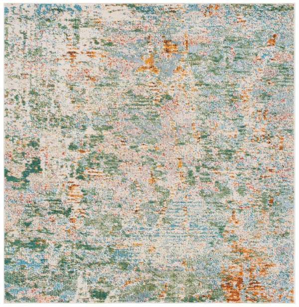 Safavieh Madison 457 Power Loomed Modern Rug Green / Grey 6'-7" x 6'-7" Square